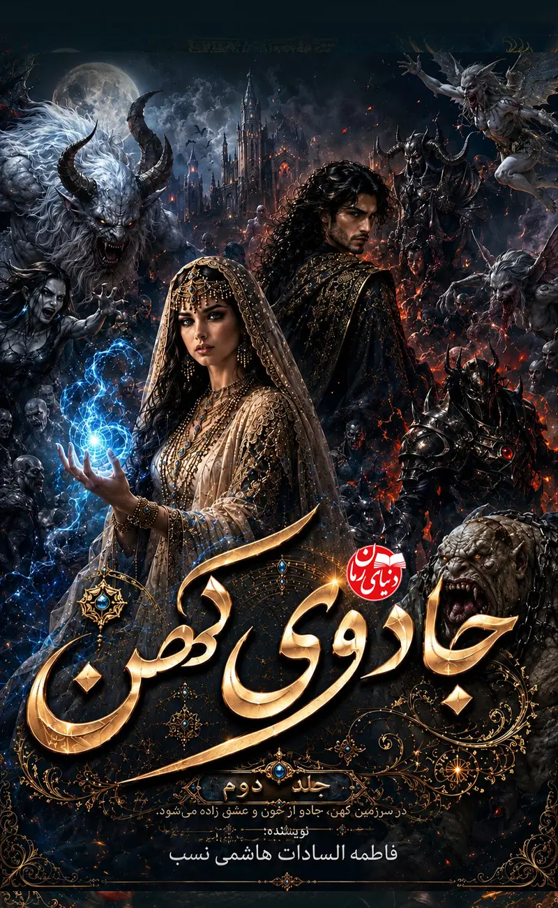 کاور اصلی رمان فانتزی جادوی کهن جلد دوم اثر فاطمه سادات هاشمی نسب