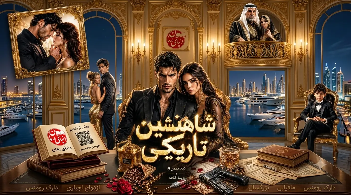 پوستر رمان شاه‌نشین تاریکی اثر کیانا بهمن‌زاد و دیبا کاف