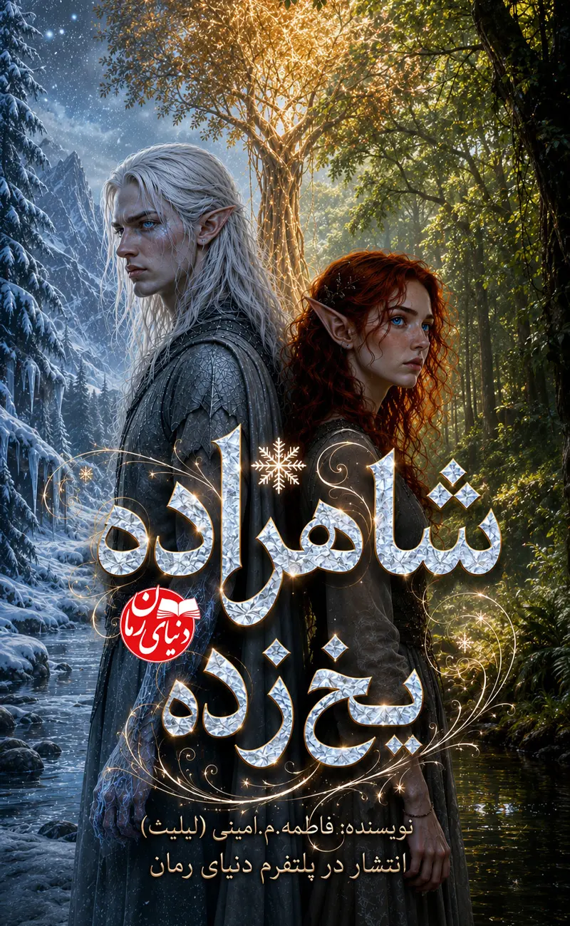 کاور اصلی رمان فانتزی شاهزاده یخ‌زده اثر فاطمه.م.امینی